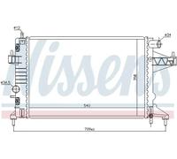 Radiateur d'eau Grille de radiateur soudée 63018 NISSENS pour OPEL CORSA C