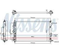 Radiateur d'eau Grille de radiateur soudée 630769 NISSENS pour OPEL INSIGNIA A