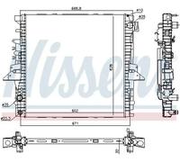 Radiateur, refroidissement moteur NISSENS 64333