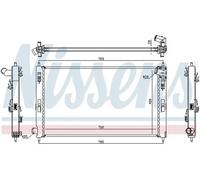 Radiateur d'eau Grille de radiateur soudée 67359 NISSENS pour MITSUBISHI PEUGEOT