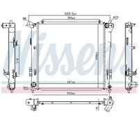 Radiateur d'eau Grille de radiateur soudée 675016 NISSENS pour HYUNDAI KIA