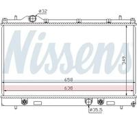 Radiateur d'eau Grille de radiateur soudée 69209 NISSENS pour DODGE CHRYSLER
