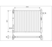 Radiateur d'eau Grille de radiateur soudée 701160 VALEO pour NISSAN JUKE