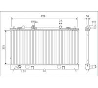 Radiateur d'eau Grille de radiateur soudée 701168 VALEO pour MAZDA 6 Hatchback