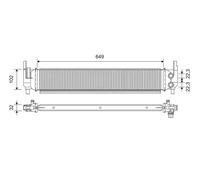 Radiateur d'eau Grille de radiateur soudée 701362 VALEO pour SEAT SKODA VW AUDI