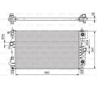 Radiateur d'eau Grille de radiateur soudée 701541 VALEO pour OPEL CHEVROLET