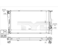 Radiateur d'eau Grille de radiateur soudée 703-0008 TYC pour BMW MERCEDES-BENZ