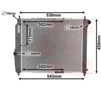 Radiateur d'eau Grille de radiateur soudée 81002066 VAN WEZEL pour CHEVROLET