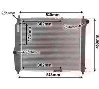 VAN WEZEL - Radiateur refroidissement moteur 81002066 - Réf. 81002066