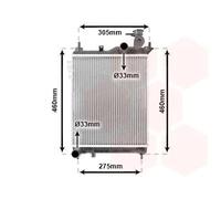 Radiateur d'eau Grille de radiateur soudée 82002099 VAN WEZEL pour HYUNDAI GETZ