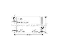 Radiateur, refroidissement du moteur AVA Clever Choice BW2354