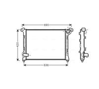 Radiateur d'eau Grille de radiateur soudée BWA2314 AVA QUALITY COOLING pour MINI
