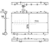 Radiateur d'eau Grille de radiateur soudée CR 1314 000S MAHLE pour SUZUKI FIAT