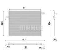 Radiateur d'eau Grille de radiateur soudée CR 2606 000P MAHLE pour VOLVO V60 II