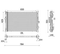 Radiateur, refroidissement du moteur MAHLE ORIGINAL CR 2710 000P