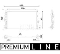 MAHLE CR 928 000P Radiateur du moteur