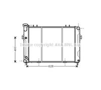 Radiateur d'eau Grille de radiateur soudée JE2008 AVA QUALITY COOLING pour JEEP