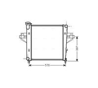 Radiateur d'eau Grille de radiateur soudée JE2042 AVA QUALITY COOLING pour JEEP