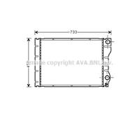 Radiateur d'eau Grille de radiateur soudée RTA2293 AVA QUALITY COOLING
