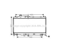 Radiateur d'eau Grille de radiateur soudée SU2065 AVA QUALITY COOLING