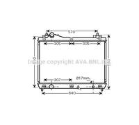 Radiateur d'eau Grille de radiateur soudée SZ2100 AVA QUALITY COOLING