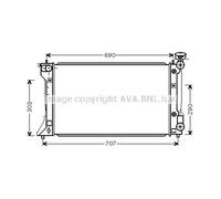 Radiateur d'eau Grille de radiateur soudée TO2293 AVA QUALITY COOLING