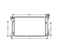 Radiateur d'eau Grille de radiateur soudée TO2332 AVA QUALITY COOLING