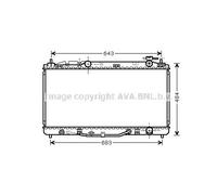 Radiateur d'eau Grille de radiateur soudée TO2464 AVA QUALITY COOLING