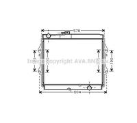 Radiateur d'eau Grille de radiateur soudée TOA2642 AVA QUALITY COOLING