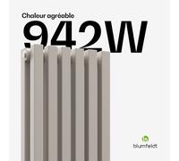 Radiateur Delgado | design moderne | 25 x 120 cm | 942 W | connexion centrale