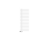 LuxeBath Radiateur Design Iron EM 600x1600 mm Blanc Raccord Central au Bas avec Garniture