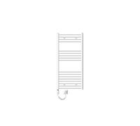 ECD Germany Radiateur Design Sahara avec Elément Chauffant Electrique 1200W - 600 x 1200 mm - Blanc - Connexion Latéral - Forme Courbé - Kit Montage Mural Inclus - Sèche-Serviettes Salle de Bain