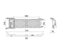 Radiateur d'huile, boîte automatique MAHLE CLC 330 000P
