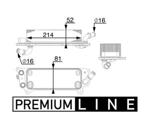 Radiateur d'huile, boîte automatique MAHLE CLC 77 000P