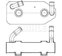 MAHLE Refroidisseur d'huile, boîte de vitesses automatique CLC178000S Compatible avec: AUDI A3, SEAT CORDOBA, CORDOBA Vario, IBIZA II, LEON, TOLEDO II, SKODA OCTAVIA I, OCTAVIA I Combi, VW BORA I