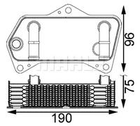 Radiateur d'huile de boîte de vitesses CLC 202 000S MAHLE pour VW AUDI SEAT