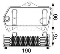 Radiateur d'huile de boîte de vitesses CLC 202 000S MAHLE pour VW SEAT SKODA