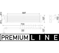 Radiateur d'huile de boîte de vitesses CLC 292 000P MAHLE pour BMW 7 5
