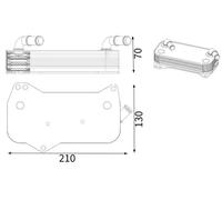Radiateur d'huile de boîte de vitesses CLC 388 000S MAHLE