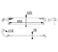 Radiateur d'huile de boîte de vitesses CLC 71 000P MAHLE pour PORSCHE PANAMERA