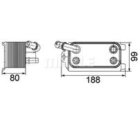 Radiateur d'huile, boîte automatique MAHLE CLC 72 000P