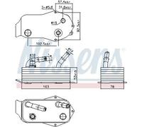 Radiateur d'huile de boîte de vitesses refroidi par eau Aluminium 91353 NISSENS