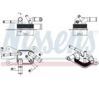 Radiateur d'huile de boîte de vitesses refroidi par eau Aluminium 91529 NISSENS