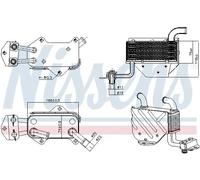 Radiateur d'huile de boîte de vitesses refroidi par eau Aluminium 91576 NISSENS