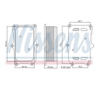 Radiateur d'huile, huile moteur NISSENS 91256