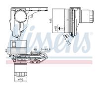 Radiateur d'huile, huile moteur NISSENS 91329