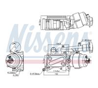 Radiateur d'huile, huile moteur NISSENS 91346