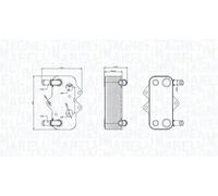 Radiateur d'huile moteur 350300002100 MAGNETI MARELLI pour OPEL SAAB