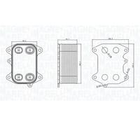 Radiateur d'huile moteur 350300003300 MAGNETI MARELLI pour VW SKODA AUDI SEAT