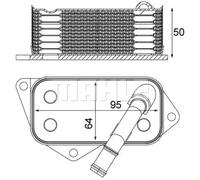Radiateur d'huile moteur CLC 12 001S MAHLE pour BMW 1 1 Décapotable 2 Coupé 3 5